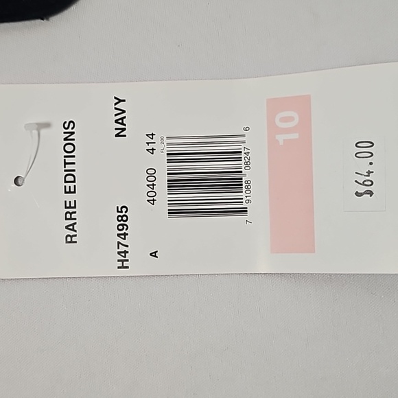 NWT Rare Editions Girls Navy Blue Silver Fishscale Formal Dress Size 10 - Picture 9 of 13